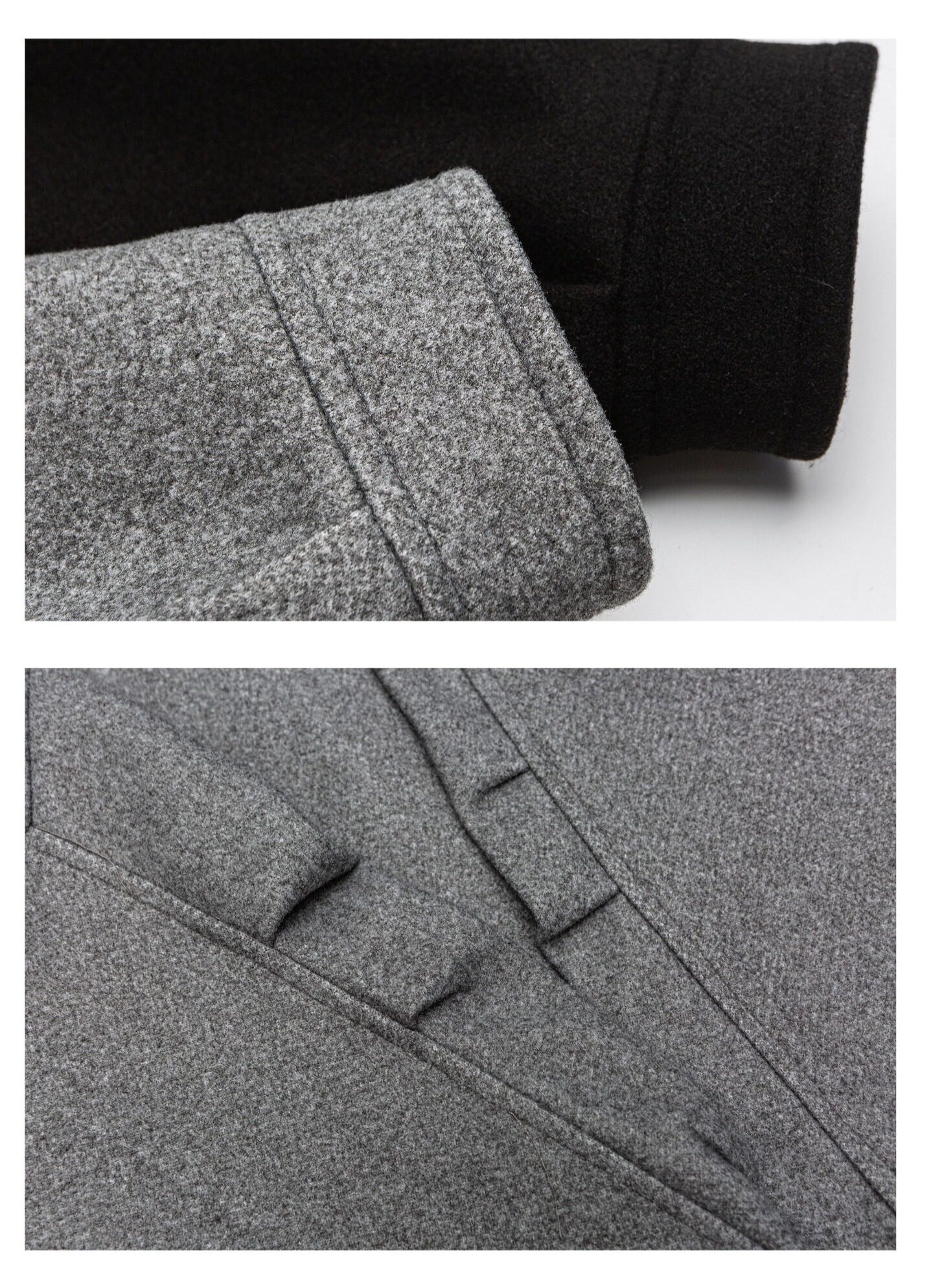 American Retro Wool Lapel Motorcycle Jacket - Cropped Unisex Autumn Winter Coat