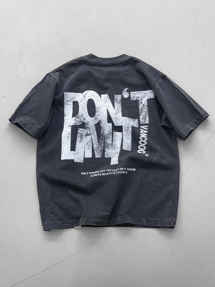 American Washed Distressed Print Heavyweight Tee | Men's Streetwear