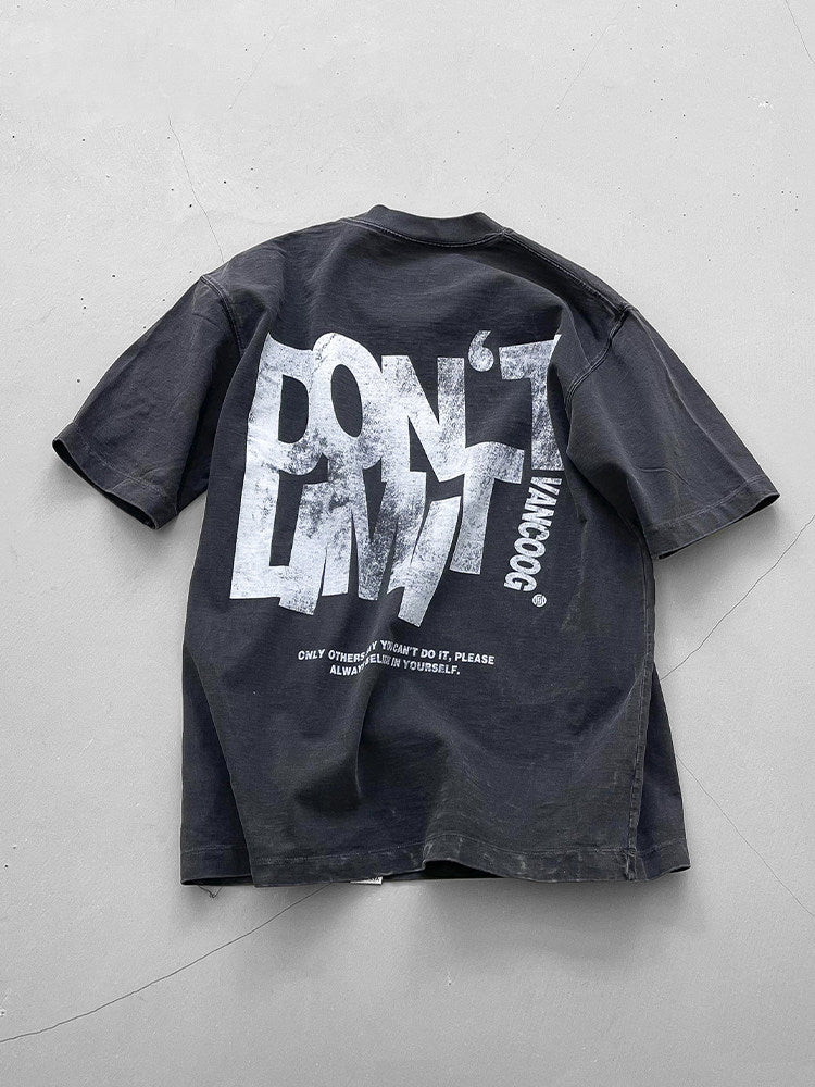 American Washed Distressed Print Heavyweight Tee | Men's Streetwear