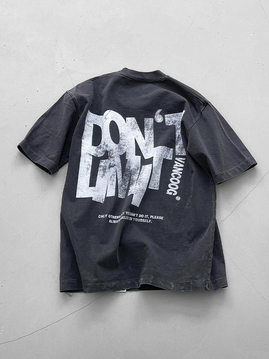 American Washed Distressed Print Heavyweight Tee | Men's Streetwear – Japanese vintage | yamalin clothes | Yamalinclothes