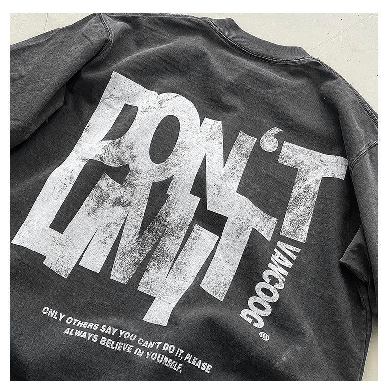 American Washed Distressed Print Heavyweight Tee | Men's Streetwear