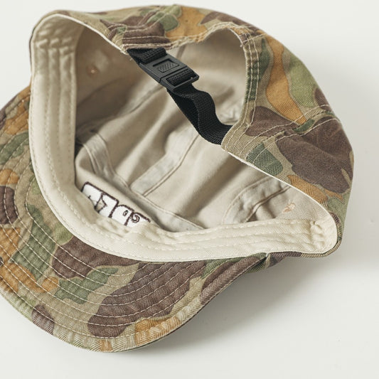 American vintage camouflage soft-brim five-piece baseball cap, versatile brim baseball cap for men and women, workwear outdoor camping trendy hat