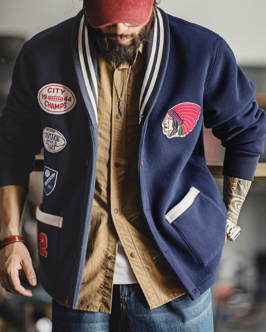 Vintage Green Fleece Cardigan Jacket – Oversized Cropped Baseball Streetwear