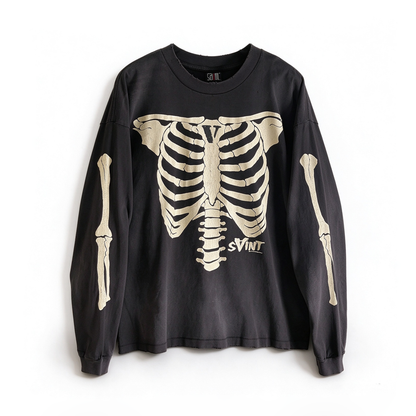 Skeleton Long-Sleeve T-Shirt – Front & Back Print