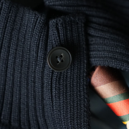 Twist Knit Collar Jacket – Old Money Wool Blend Men