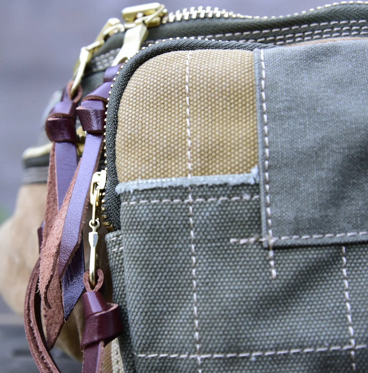 Vintage Distressed Patchwork Crossbody Chest Bag – Japanese Streetwear Unisex Fanny Pack – Japanese vintage | yamalin clothes | Yamalinclothes