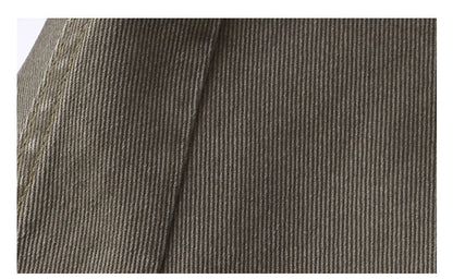 Japanese Vintage Distressed Cargo Pants Men – Pleated Bootcut Wide Leg Cotton Trousers