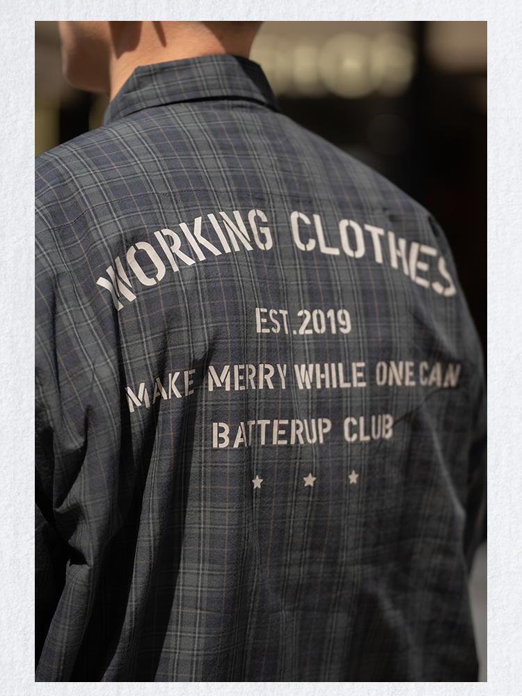 Japanese Loose Plaid Cityboy Letter Pure Cotton Short Sleeve Shirt - Versatile Casual Streetwear Top for Men | Japanese vintage | yamalin clothes | Yamalinclothes