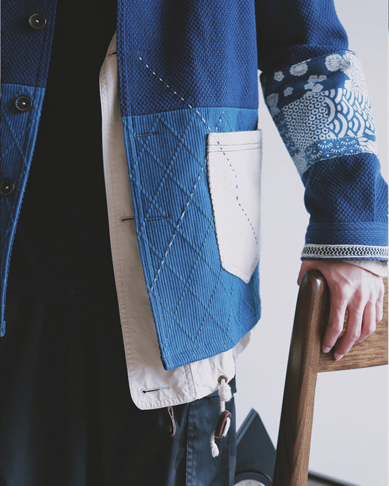 Handmade Indigo-Dyed Sashiko Kendo Jacket – Limited Edition Japanese Vintage Streetwear