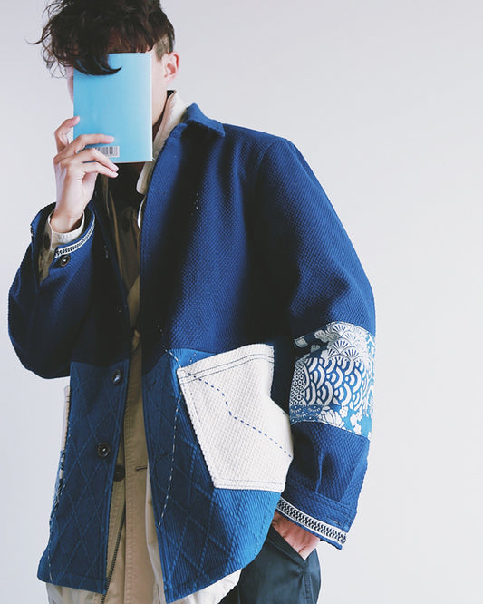 Handmade Indigo-Dyed Sashiko Kendo Jacket – Limited Edition Japanese Vintage Streetwear