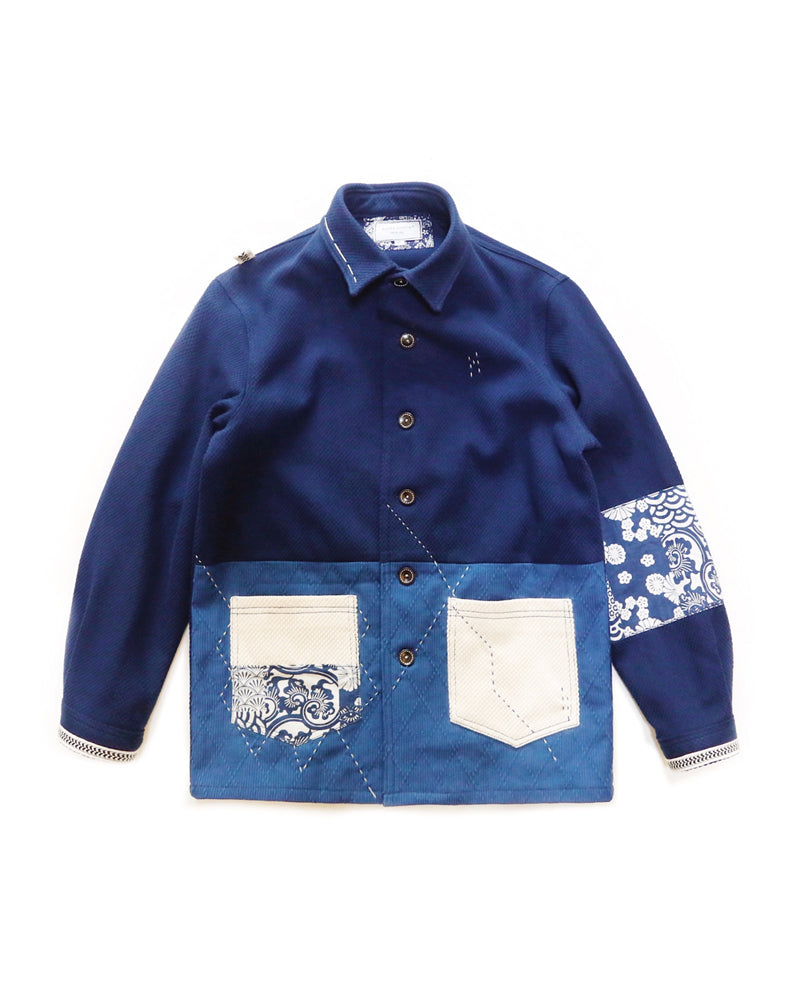 Handmade Indigo-Dyed Sashiko Kendo Jacket – Limited Edition Japanese Vintage Streetwear