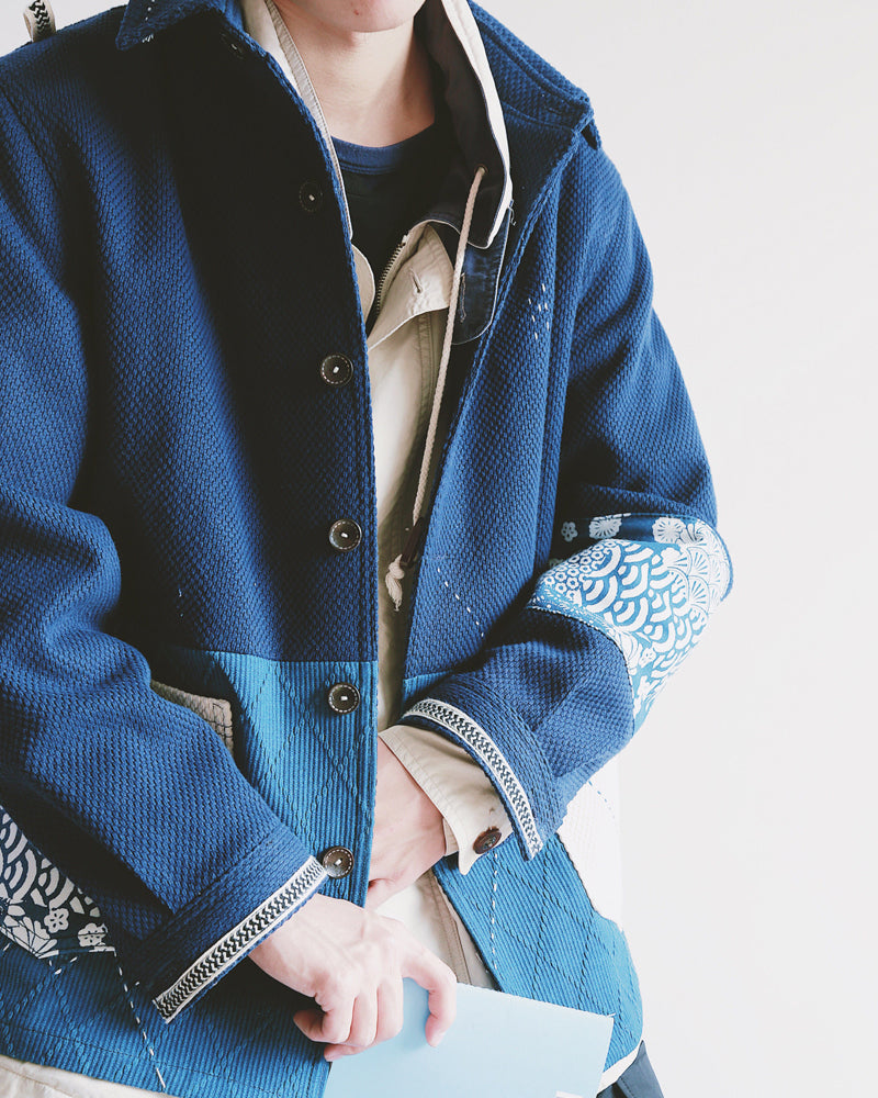 Handmade Indigo-Dyed Sashiko Kendo Jacket – Limited Edition Japanese Vintage Streetwear