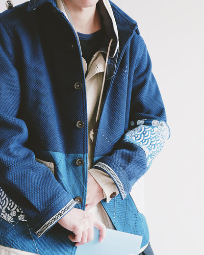 Handmade Indigo-Dyed Sashiko Kendo Jacket – Limited Edition Japanese Vintage Streetwear