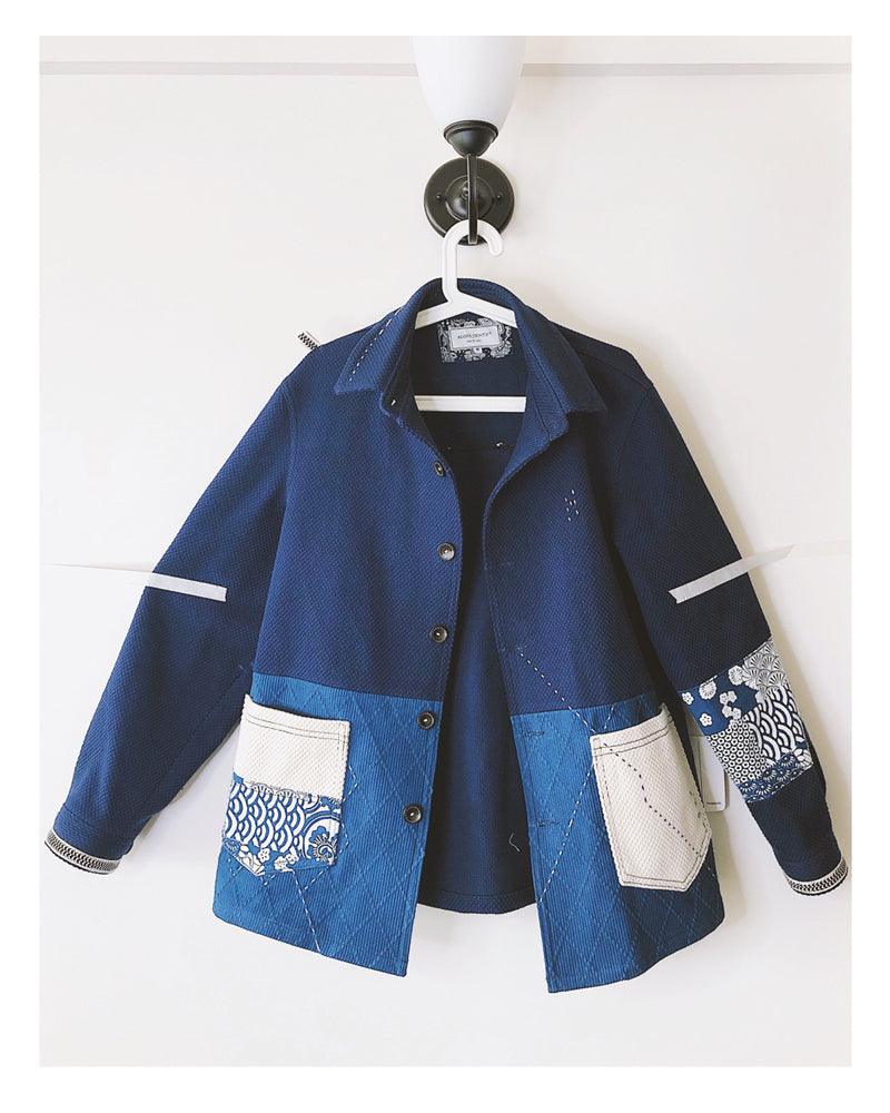 Handmade Indigo-Dyed Sashiko Kendo Jacket – Limited Edition Japanese Vintage Streetwear