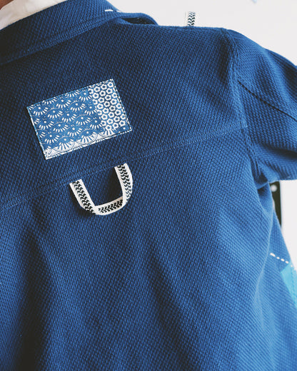 Handmade Indigo-Dyed Sashiko Kendo Jacket – Limited Edition Japanese Vintage Streetwear