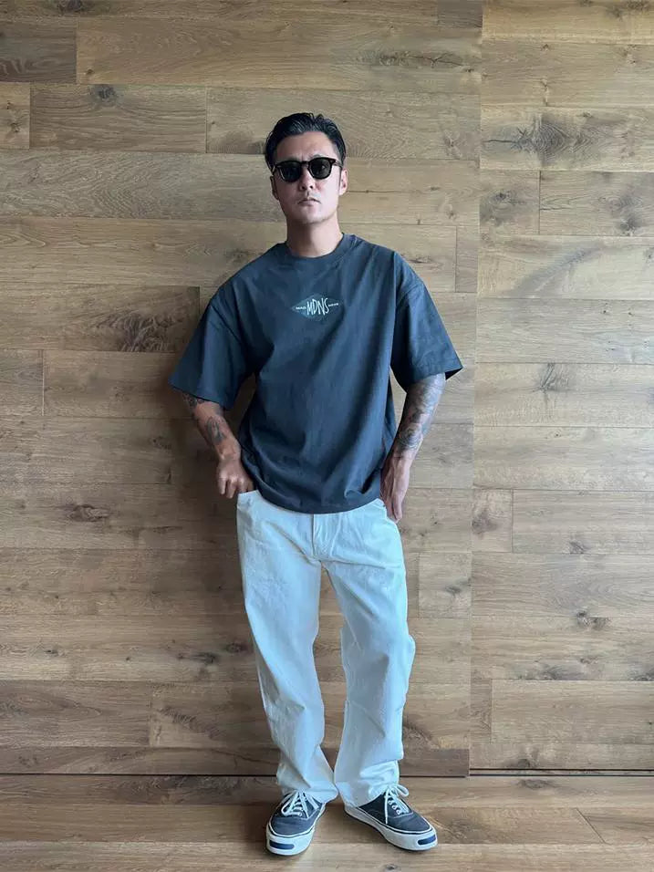 White jeans loose straight casual overalls