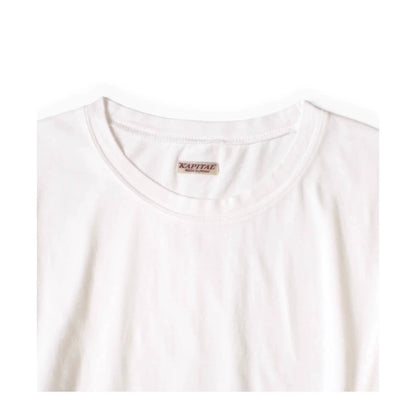 Kapital 25AW Japanese Casual Long Sleeve Tee - Jersey Cotton Belt Print Crew Neck Loose Top