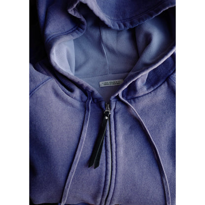 SS26 USAGE VTG Zip Hoodie - Yamalin Heavy Antique Woven Sweatshirt Washable Double Hoodie