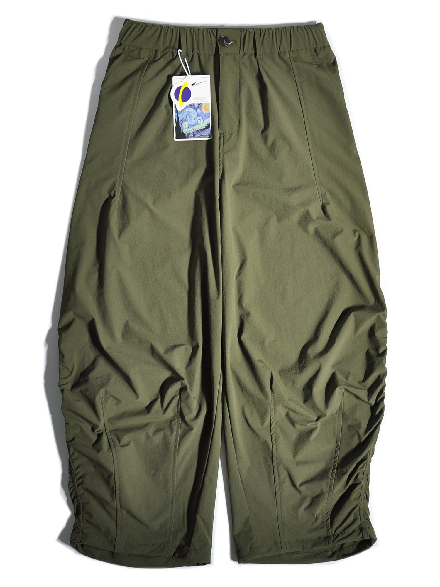 Japanese CityBoy Mountain Outdoor Functional Quick-Drying Wide-Leg Cargo Pants Loose Straight Drap Silhouette Leggings