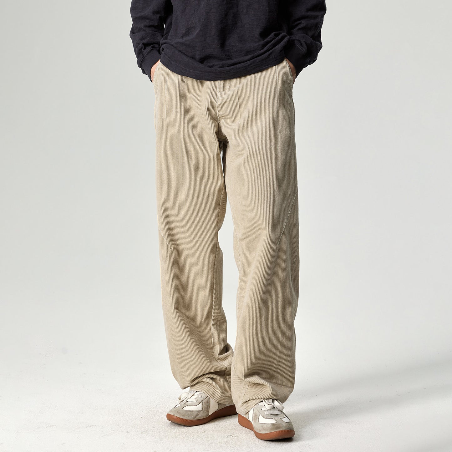 Japanese Heavy Corduroy Wide Leg Pants – Loose Straight Washed Slacks for Men | Japanese vintage | yamalin clothes | Yamalinclothes