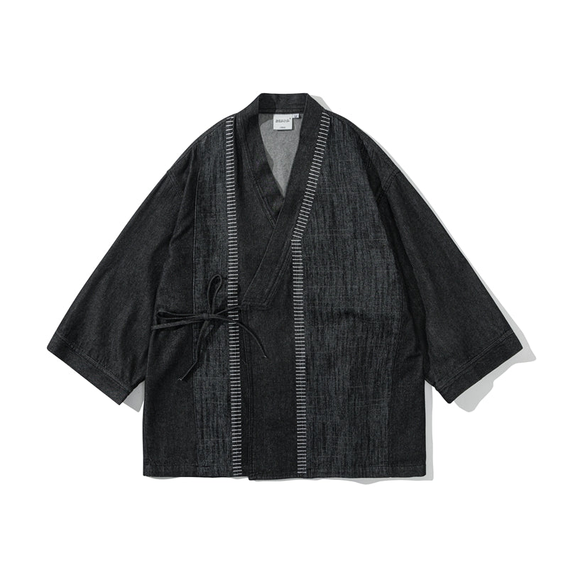 Japanese retro robe new summer loose short-sleeved shirt men