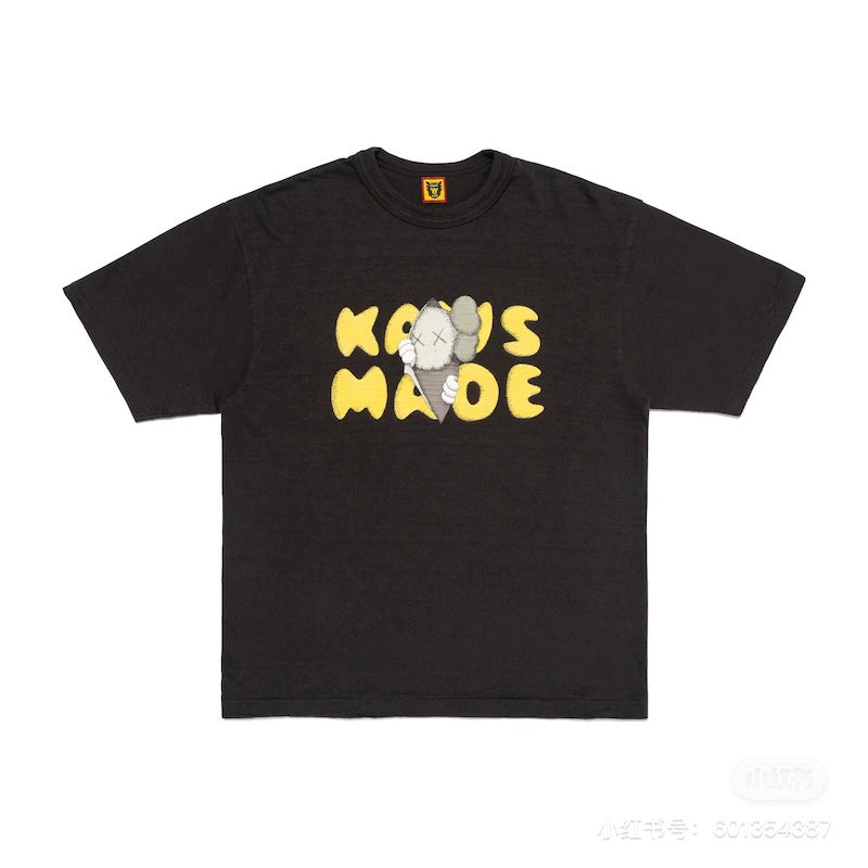Japanese slub cotton heavy short sleeve t-shirt cartoon print summer short tee