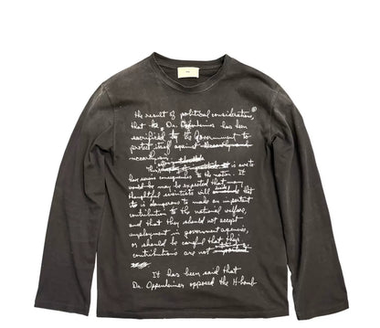 Graphic Long-Sleeve T-Shirt – Handwritten Text | Yamalinclothes