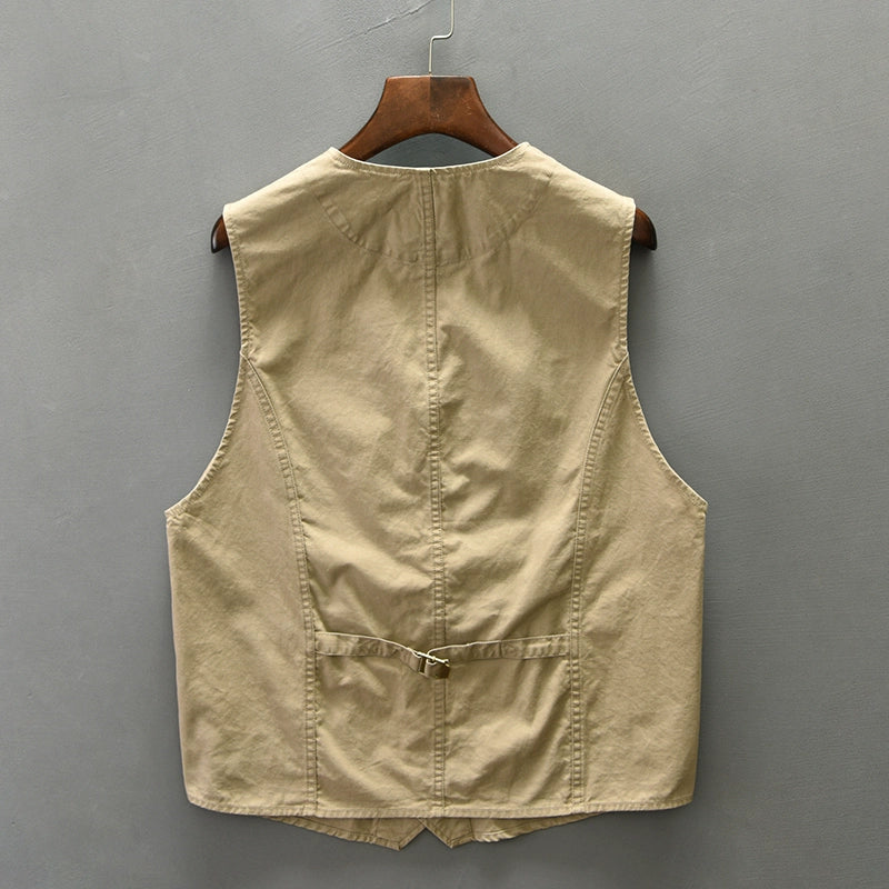 High-quality cotton overalls vest men's spring and summer thin trendy casual loose large size sleeveless vest shoulder horse clip