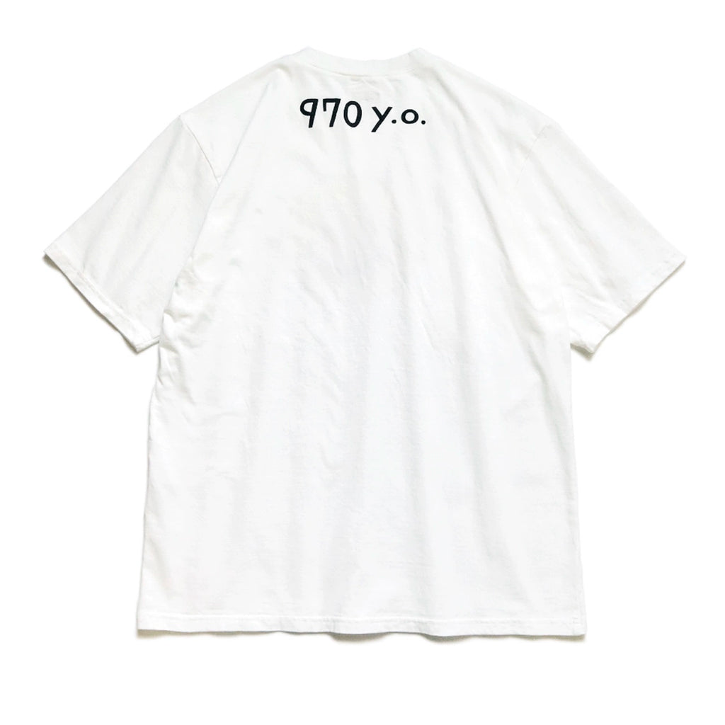 Japanese casual tenzhu cotton loose crew neck smiley face print short sleeve T-shirt