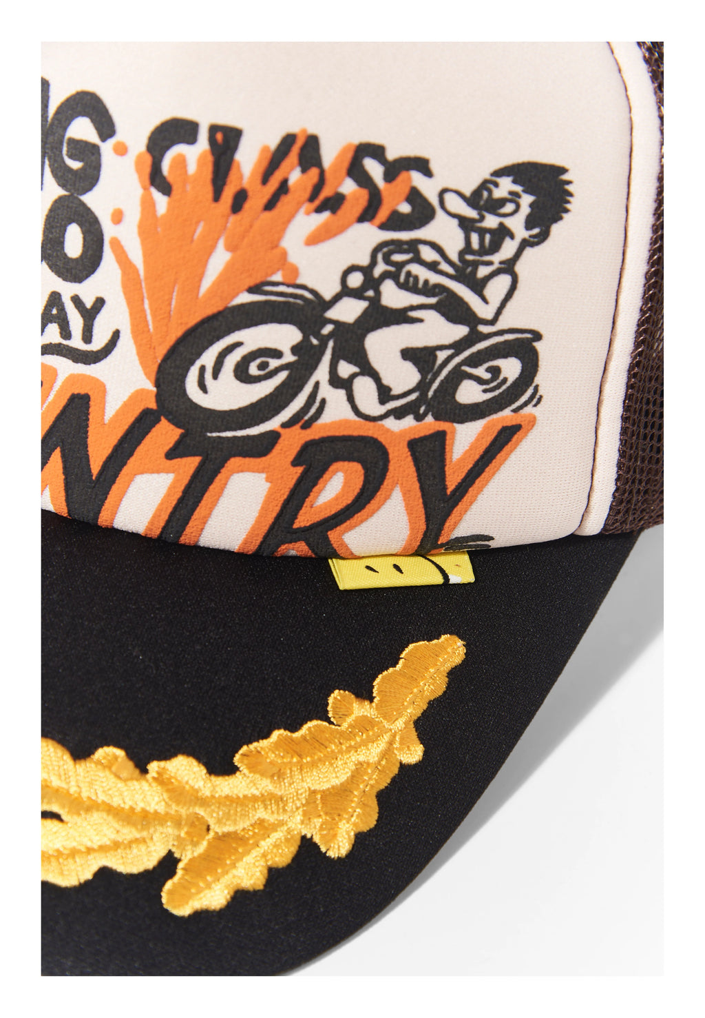 24SS American retro motorcycle graffiti hip-hop style embroidered adjustable cap