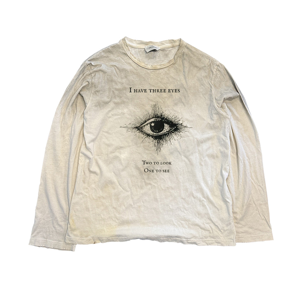 Illustrated Punk Distressed Long Sleeve T-Shirt – Vintage Loose Unisex