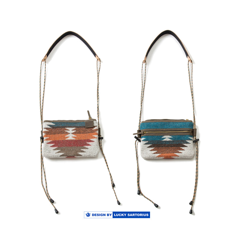 Indianavajo genuine cowhide envelope bag, double-layered deconstructed shoulder strap, satchel, small bag