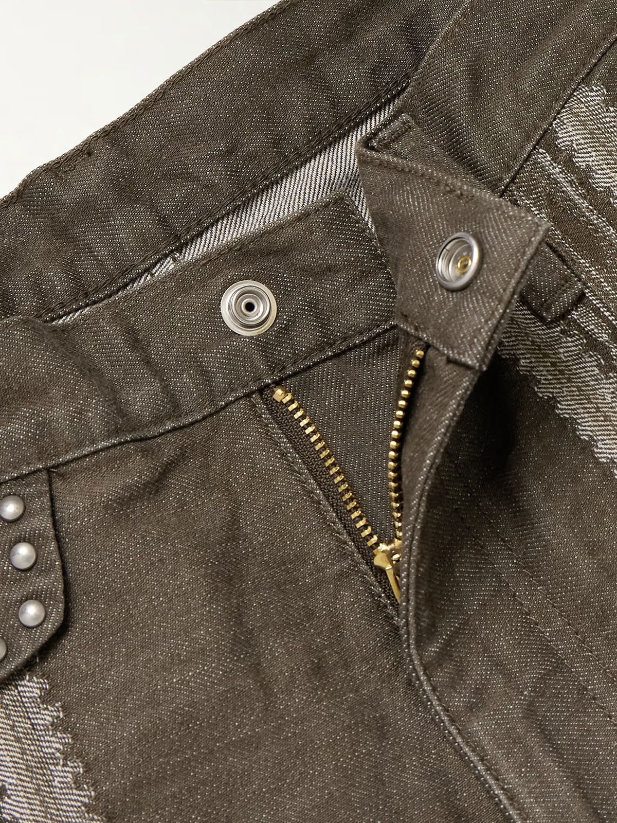 Independent kapital Kazuhiro Hirata style 25SS vertical stripe splicing retro casual loose trousers