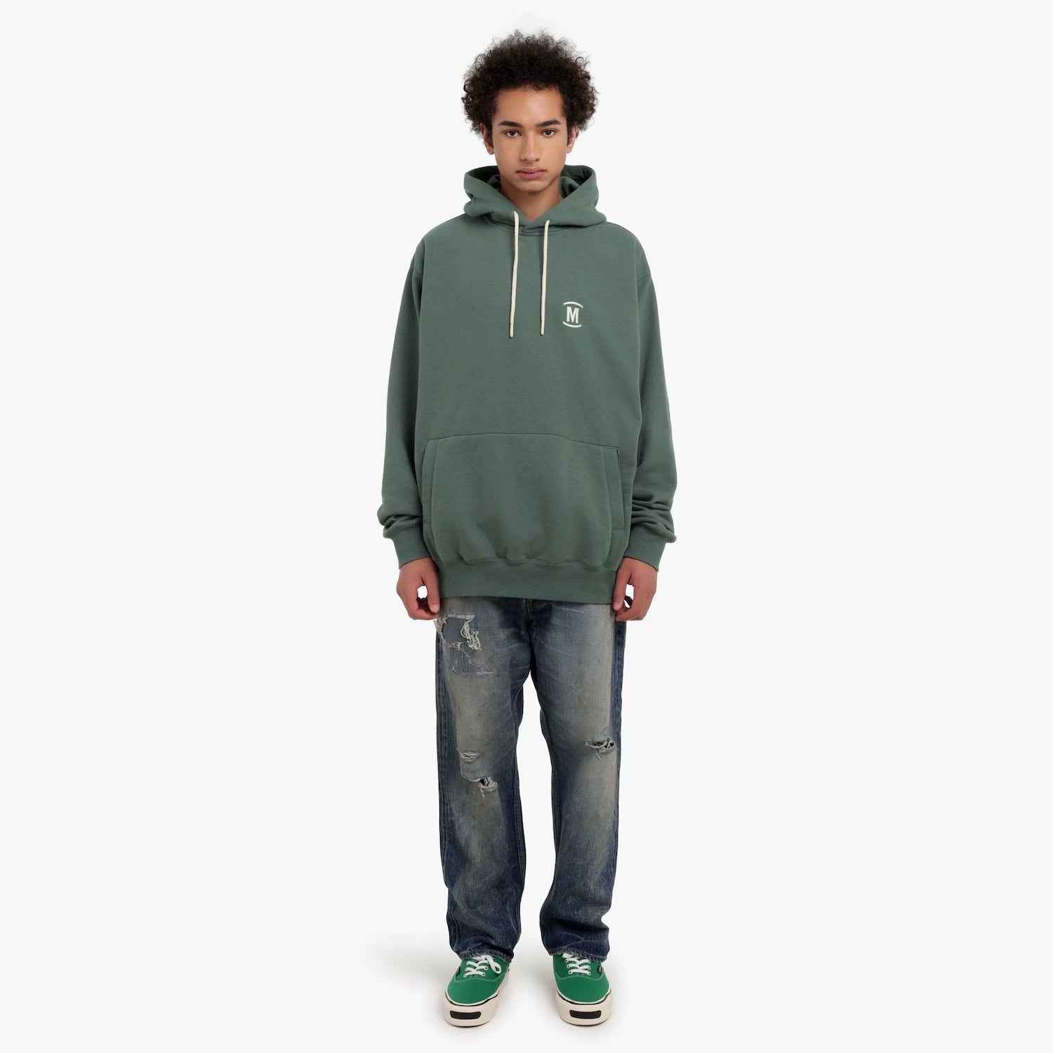 Heavy terry hooded hoodie man