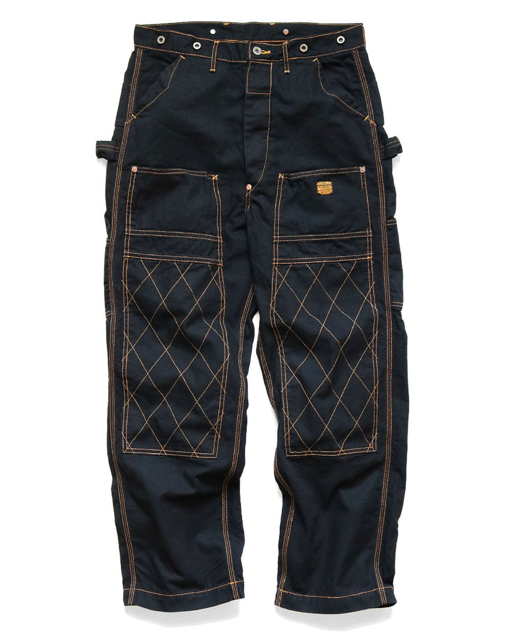 Japanese casual loose fashion two-tone gold thread logging pants cargo trousers
