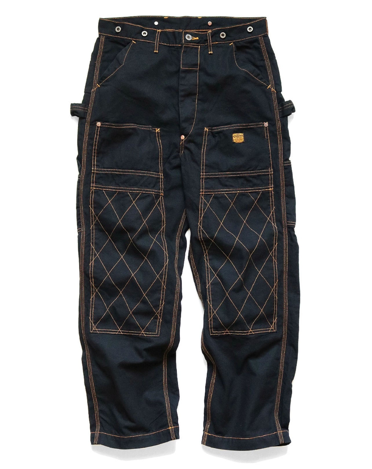 Japanese casual loose fashion two-tone gold thread logging pants cargo trousers