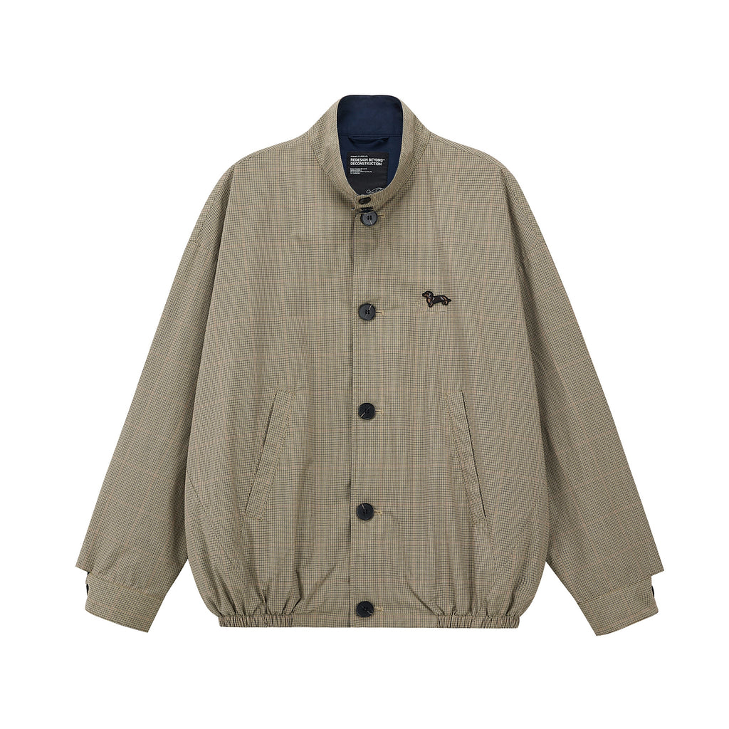 Plaid Structured Trench Coat – Retro Loose Contrast-Color (Unisex)