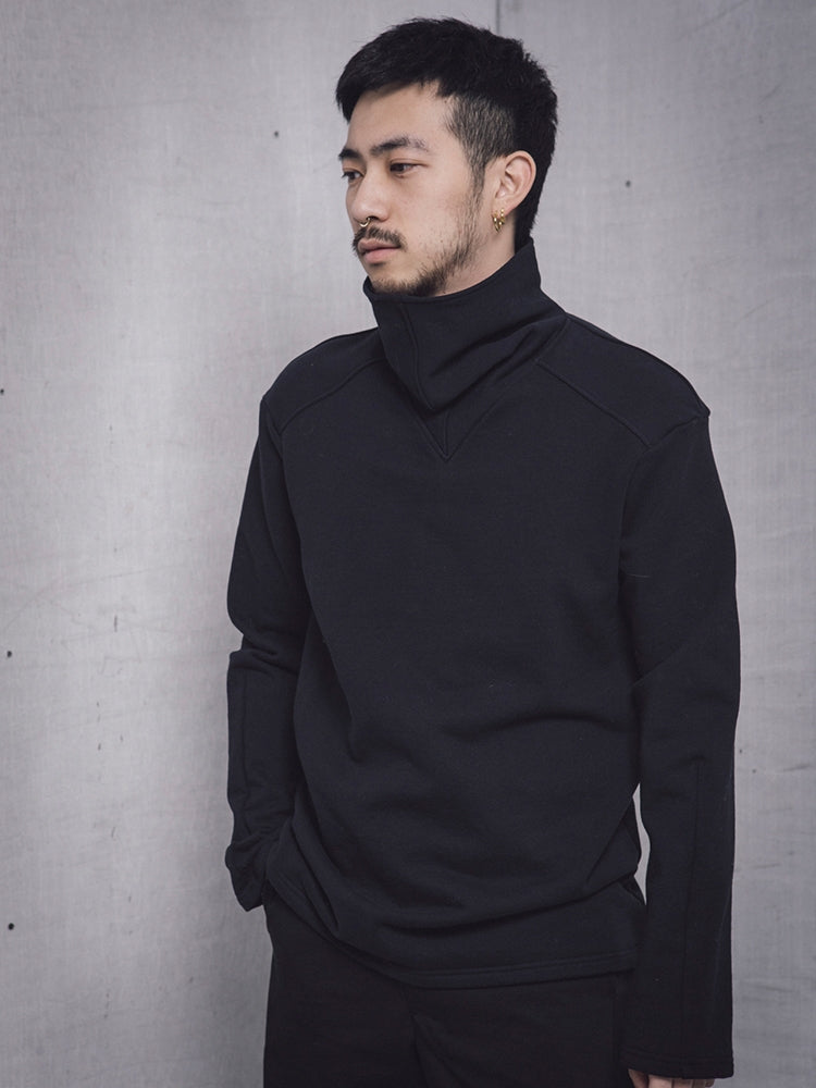 Original men's spring and autumn pure cotton terry vertical sweater shoulder drop