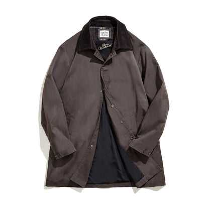 Oil Wax Waterproof Windbreaker Coat – American Retro Lapel Men's