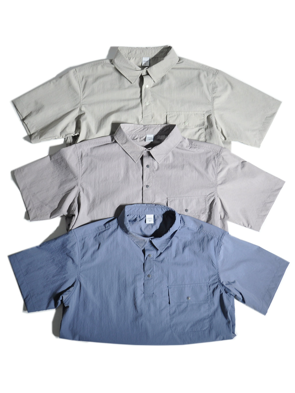 Summer thin quick-drying mountain outdoor half-collar pullover short-sleeved shirt Japanese loose casual shirt men