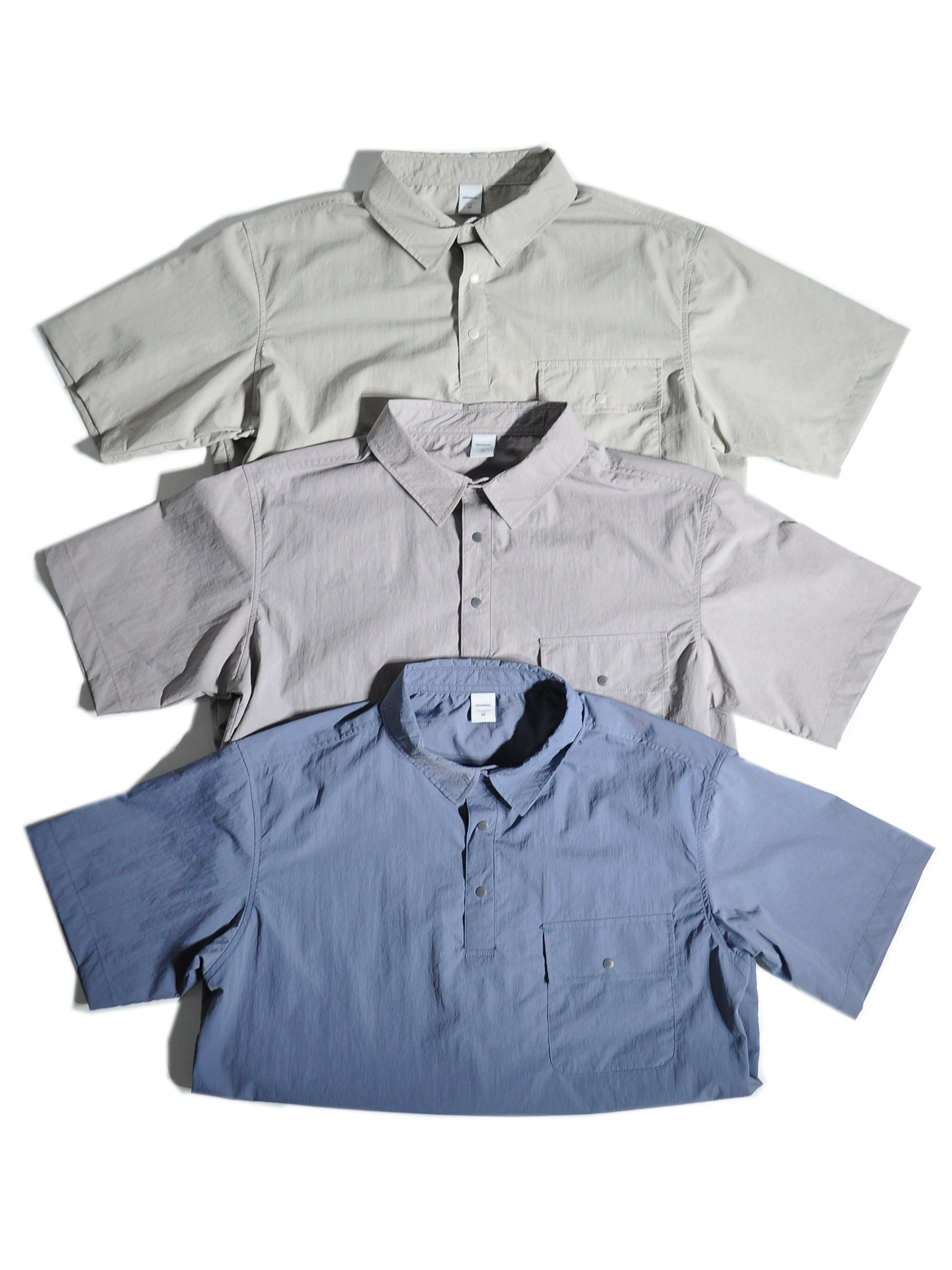 Summer thin quick-drying mountain outdoor half-collar pullover short-sleeved shirt Japanese loose casual shirt men