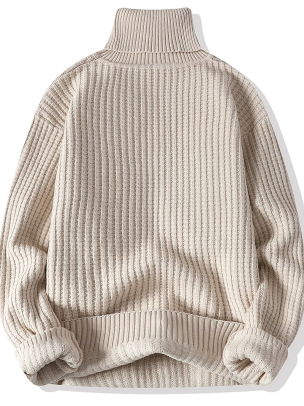 Temperament turtleneck sweater men's winter thickened and versatile solid color trend underwear with a base knit