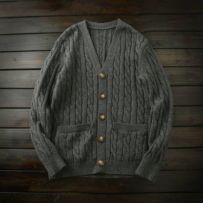 A small amount of goodies! Heavy all-wool! Foreign trade tail list men's autumn and winter thickened knitted cardigan sweater jacket tide
