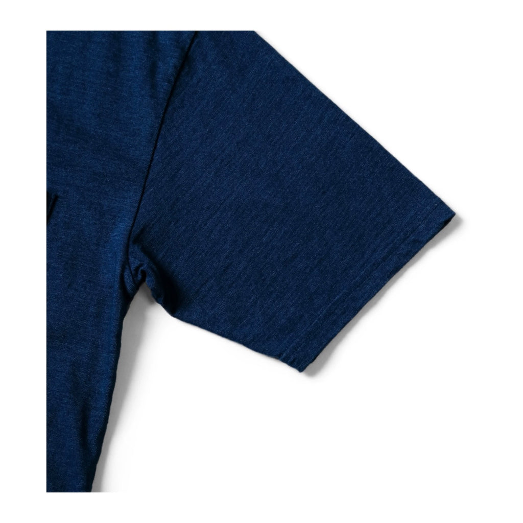 Japanese casual blue-dyed Indian flag cotton crew neck loose short sleeve T-shirt