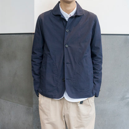 French Workwear Chore Jacket – Japanese Casual Round Neck Overshirt Men – Japanese vintage | yamalin clothes | Yamalinclothes