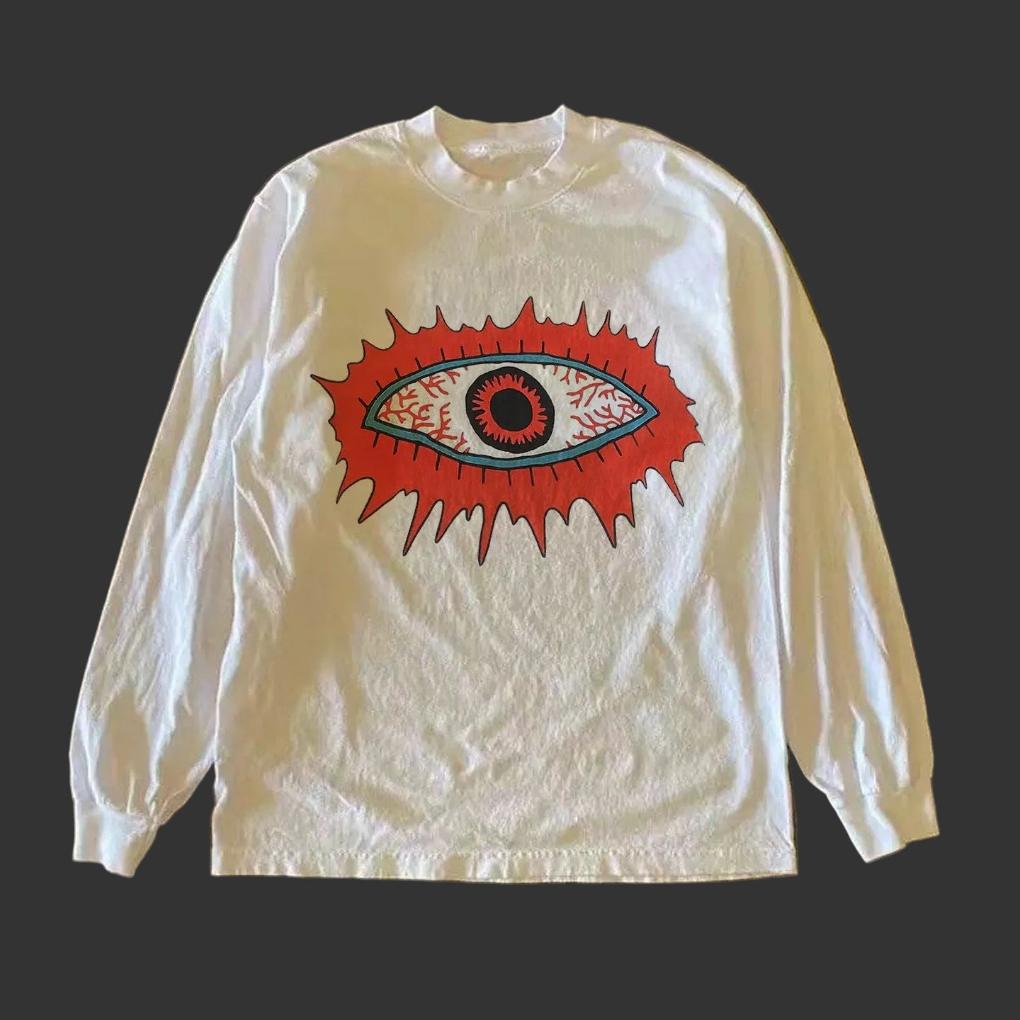 260g Heavyweight Cotton Long Sleeve T-Shirt – Niche Unisex American Retro