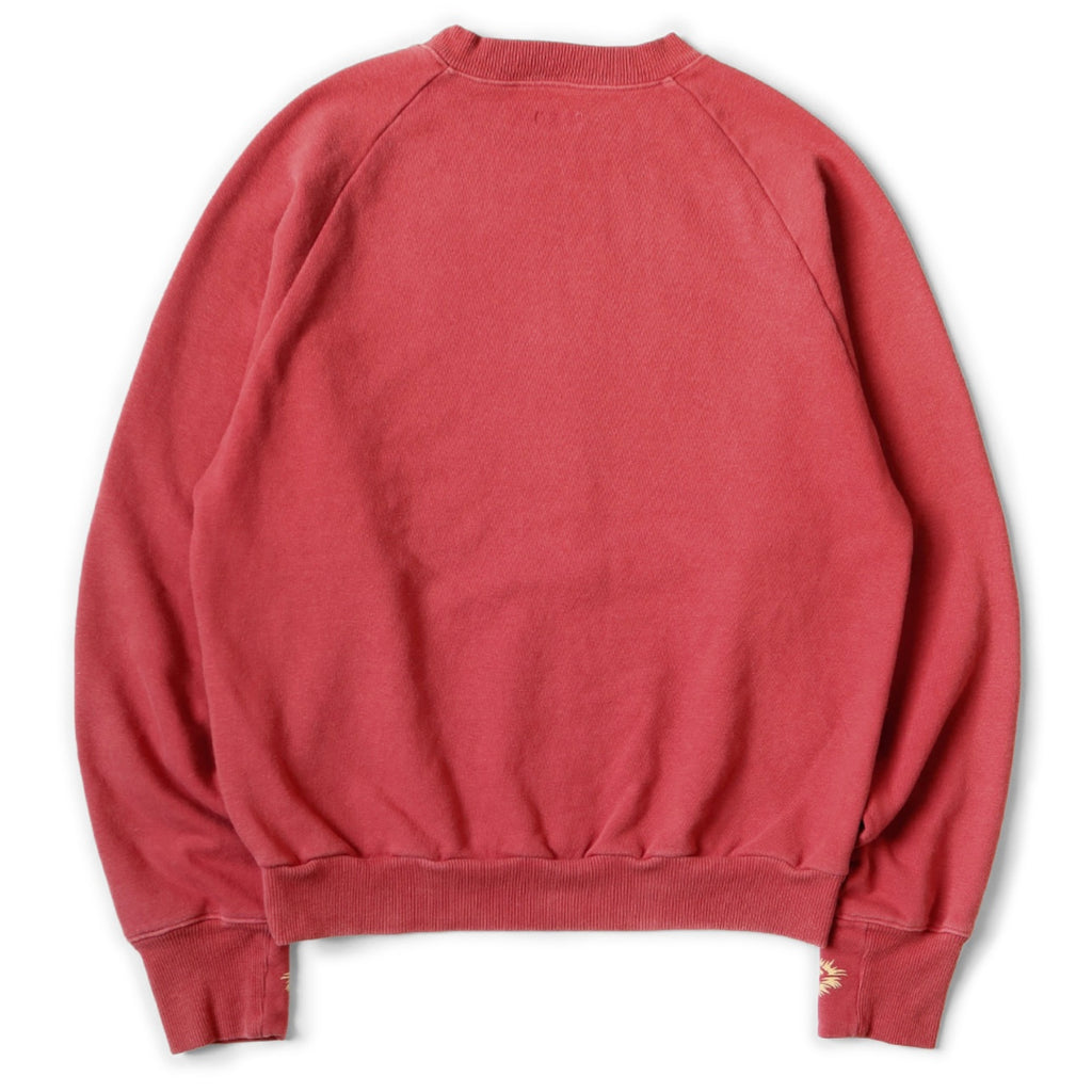 25SS Japanese casual cotton eye print distressed pullover loose crewneck sweatshirt