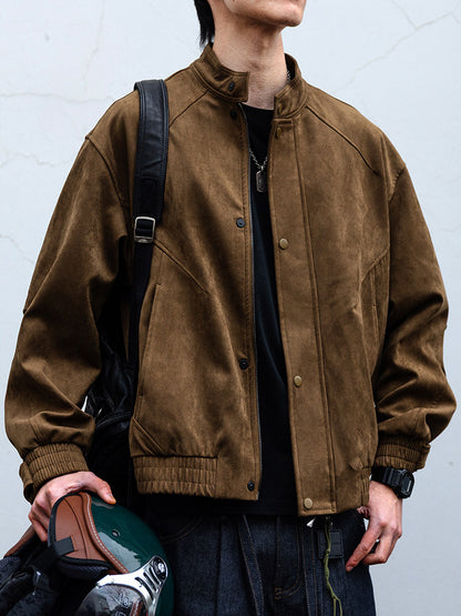 Suede Harrington Jacket – American Vintage Oversized Unisex – Japanese vintage | fall outfits 2026 | fall winter outfits | classy winter outfits | lazy comfy outfits | japanese streetwear | vintage workwear | yamalin clothes | Yamalinclothes