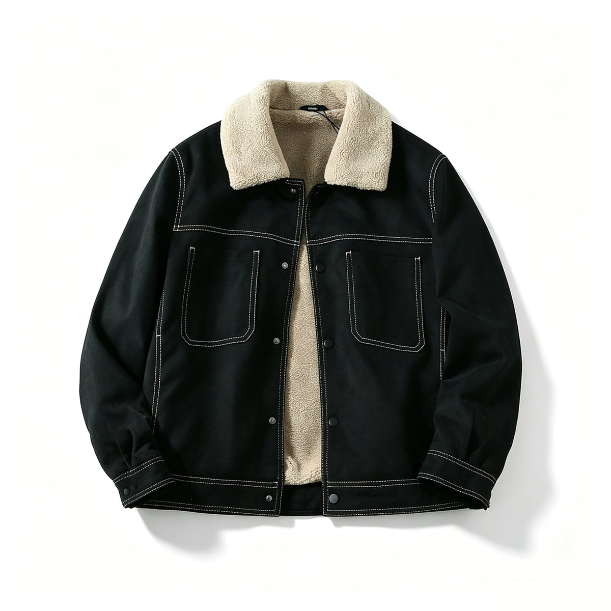 Suede Fleece Workwear Jacket – American Retro Thick Warm Unisex – Japanese vintage | fall outfits 2026 | fall winter outfits | classy winter outfits | lazy comfy outfits | japanese streetwear | vintage workwear | yamalin clothes | Yamalinclothes