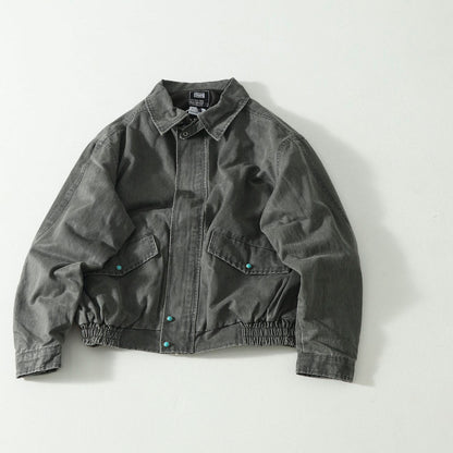 Washed Windproof Workwear Jacket – Vintage Loose Unisex